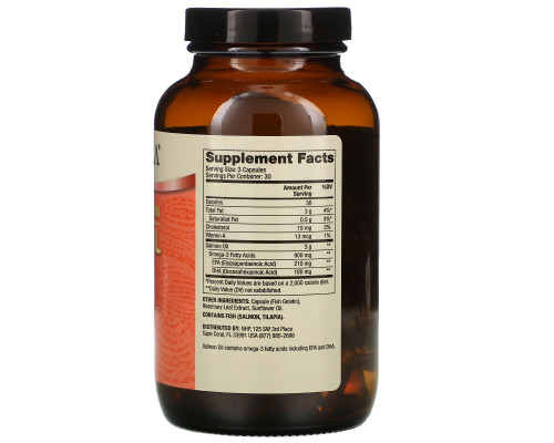 Dr. Mercola, Жир дикого аляскинского лосося, 90 капсул Dr. Mercola, Жир дикого аляскинского лосося, 90 капсул
