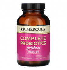 Пребиотики и пробиотики Dr. Mercola, Полные пробиотики для женщин, 70 млрд КОЕ, 90 капсул