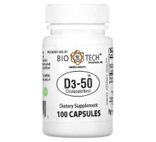Bio Tech Pharmacal Inc D3-50 холекальциферол 100 капсул