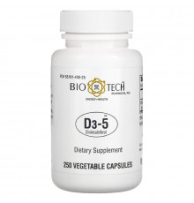 Bio Tech Pharmacal Inc D3-5 Cholecalciferol 250 Veggie Caps