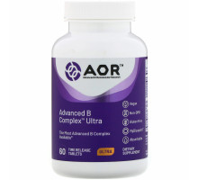 Advanced Orthomolecular Research AOR, Комплекс витаминов группы B, 60 веганских таблеток