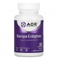 Advanced Orthomolecular Research AOR Аюрведическая серияBacopa Enlighten 60 растительных капсул