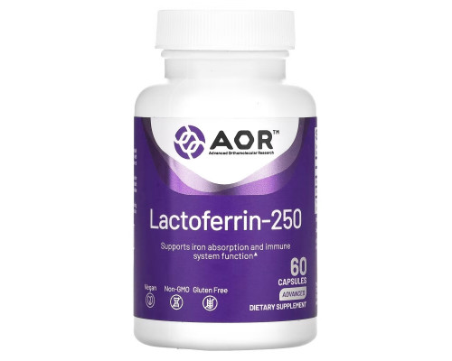 Advanced Orthomolecular Research AOR, Lactoferrin-250, 60 Capsules Advanced Orthomolecular Research AOR, Lactoferrin-250, 60 Capsules