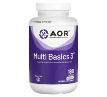 Витаминно-минеральные комплексы Advanced Orthomolecular Research AOR, Multi Basics 3, 180 капсул
