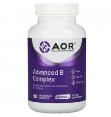 Advanced Orthomolecular Research AOR Продвинутый выпуск улучшенный B-комплекс 90 растительных капсул