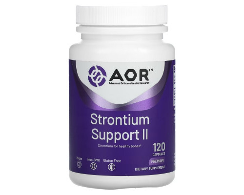 Advanced Orthomolecular Research AOR, Strontium Support II, 120 Vegan Capsules Advanced Orthomolecular Research AOR, Strontium Support II, 120 Vegan Capsules
