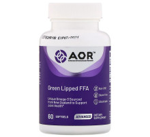 Advanced Orthomolecular Research AOR, Новозеландские зеленые мидии, 60 мягких таблеток