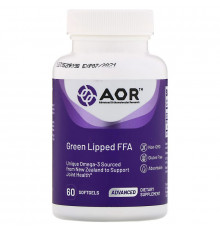Advanced Orthomolecular Research AOR, Новозеландские зеленые мидии, 60 мягких таблеток