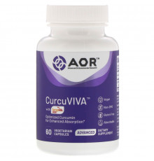 Advanced Orthomolecular Research AOR, CurcuViva, 80 mg, 60 Vegan Capsules