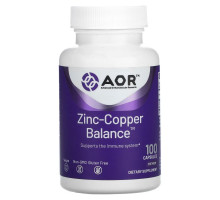 Advanced Orthomolecular Research AOR Classic Series Zinc-Copper Balance 100 Veggie Caps