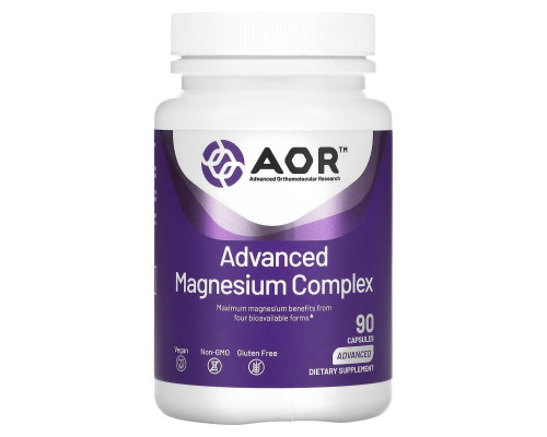 Advanced Orthomolecular Research AOR, Передовой комплекс магния, 90 вегетарианских капсул Advanced Orthomolecular Research AOR, Передовой комплекс магния, 90 вегетарианских капсул