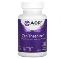 Аминокислоты Advanced Orthomolecular Research AOR, Zen Theanine, 120 капсул