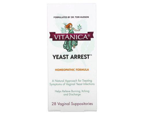 Vitanica, Yeast Arrest, 28 Vaginal Suppositories Vitanica, Yeast Arrest, 28 Vaginal Suppositories
