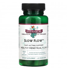 Vitanica, Slow Flow, поддержка менструального цикла, 60 вегетарианских капсул