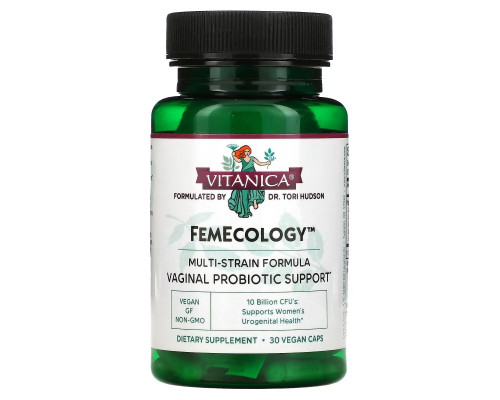 Vitanica FemEcology Влагалищная / кишечная поддержка 30 вегетарианских капсул Vitanica FemEcology Влагалищная / кишечная поддержка 30 вегетарианских капсул