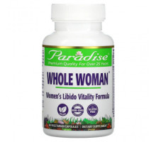 Женское здоровье Paradise Herbs, Whole Woman, формула для поддержки жизненной силы женского либидо, 60 вегетарианских капсул