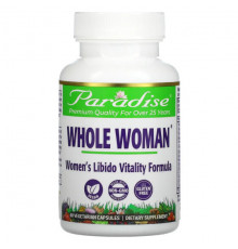 Женское здоровье Paradise Herbs, Whole Woman, формула для поддержки жизненной силы женского либидо, 60 вегетарианских капсул