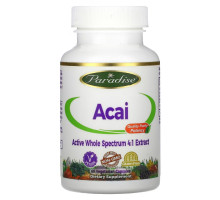 Paradise Herbs, Асаи, 60 вегетарианских капсул