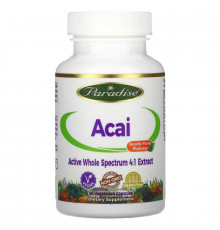 Paradise Herbs, Асаи, 60 вегетарианских капсул