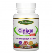 Paradise Herbs Гинкго Билоба 60 вегетарианских капсул