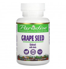 Paradise Herbs, ActiVin, Экстракт косточек винограда 90 овощных капсул