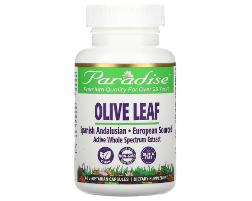 Paradise Herbs Испанские Андалузские Оливковые Листья 60 овощных капсул Paradise Herbs Испанские Андалузские Оливковые Листья 60 овощных капсул