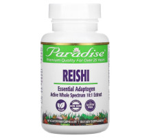 Paradise Herbs Paradise Herbs рейши наилучший красный трутовик лакированный 60 вегетарианских капсул