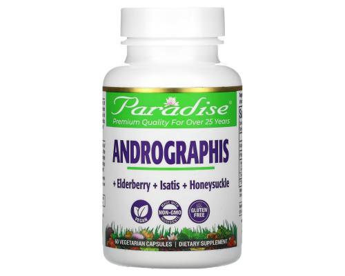 Paradise Herbs, Ultimate Andrographis, 60 Vegetarian Capsules Paradise Herbs, Ultimate Andrographis, 60 Vegetarian Capsules
