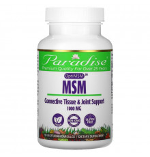 Paradise Herbs MSM OptiMSM 1000 мг 90 капсул в растительной оболочке