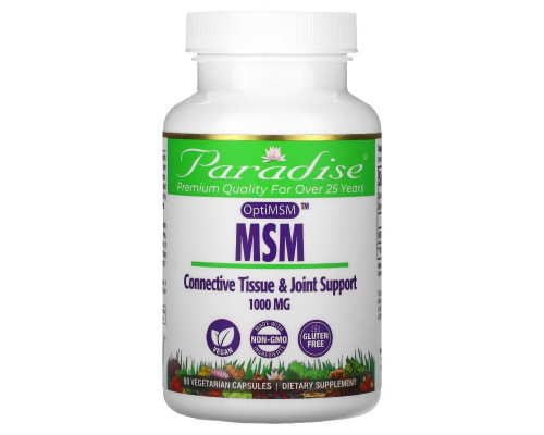 Paradise Herbs MSM OptiMSM 1000 мг 90 капсул в растительной оболочке Paradise Herbs MSM OptiMSM 1000 мг 90 капсул в растительной оболочке