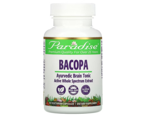 Paradise Herbs Бакопа 60 растительных капсул Paradise Herbs Бакопа 60 растительных капсул