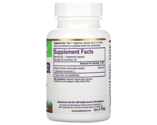 Paradise Herbs Староцвет 60 овощных капсул Paradise Herbs Староцвет 60 овощных капсул