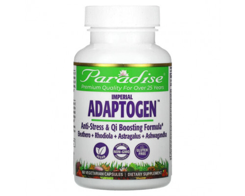 Растительные экстракты и настойки Paradise Herbs, Imperial Adaptogen, 60 растительных капсул Растительные экстракты и настойки Paradise Herbs, Imperial Adaptogen, 60 растительных капсул