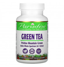 Paradise Herbs, Green Tea, 120 Vegetarian Capsules