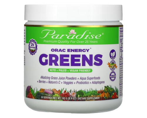 Paradise Herbs, ORAC Energy Greens, 6.4 oz (182 g) Paradise Herbs, ORAC Energy Greens, 6.4 oz (182 g)