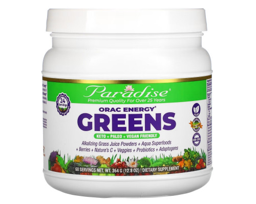 Paradise Herbs, ORAC Energy Greens, 12.8 oz (364 g) Paradise Herbs, ORAC Energy Greens, 12.8 oz (364 g)