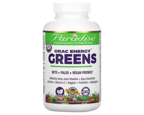 Paradise Herbs, ORAC Energy Greens, 120 Vegetarian Capsules Paradise Herbs, ORAC Energy Greens, 120 Vegetarian Capsules