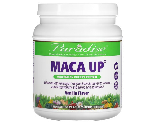 Paradise Herbs, Maca Up, Vegetarian Energy Protein, Vanilla, 15.87 oz (450 g) Paradise Herbs, Maca Up, Vegetarian Energy Protein, Vanilla, 15.87 oz (450 g)