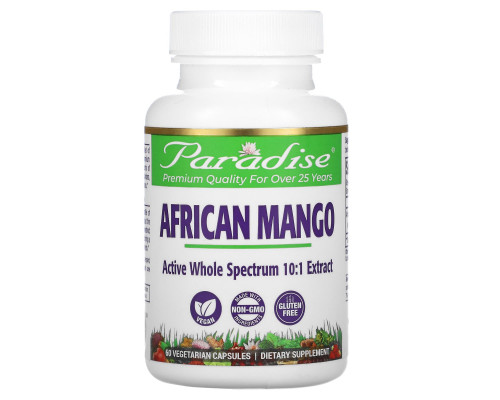 Paradise Herbs, African Mango, 60 Vegetarian Capsules Paradise Herbs, African Mango, 60 Vegetarian Capsules