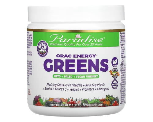 Paradise Herbs, ORAC Energy Greens, 3.2 oz (91 g) Paradise Herbs, ORAC Energy Greens, 3.2 oz (91 g)