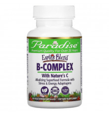 Paradise Herbs, Earth's Blend, B-Complex with Nature's C, 60 Vegetarian Capsules