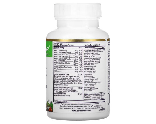 Paradise Herbs, Earth's Blend, B-Complex with Nature's C, 60 Vegetarian Capsules