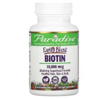 Paradise Herbs, Earth's Blend, Biotin, 10,000 mcg, 90 Vegetarian Capsules