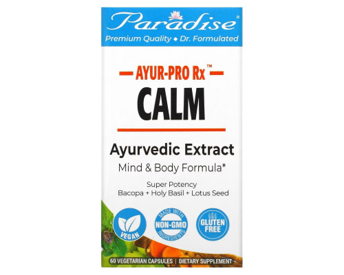 Paradise Herbs, AYUR Pro Rx, Calm, 60 Vegetarian Capsules Paradise Herbs, AYUR Pro Rx, Calm, 60 Vegetarian Capsules