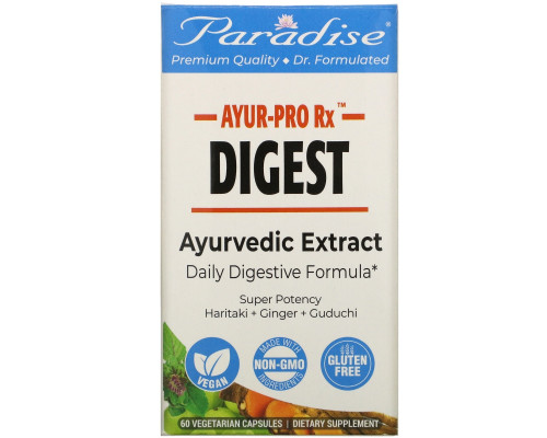 Paradise Herbs, AYUR Pro Rx, Digest, 60 Vegetarian Capsules