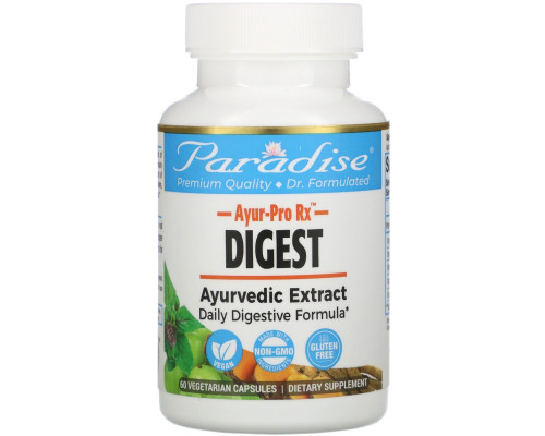 Paradise Herbs, AYUR Pro Rx, Digest, 60 Vegetarian Capsules