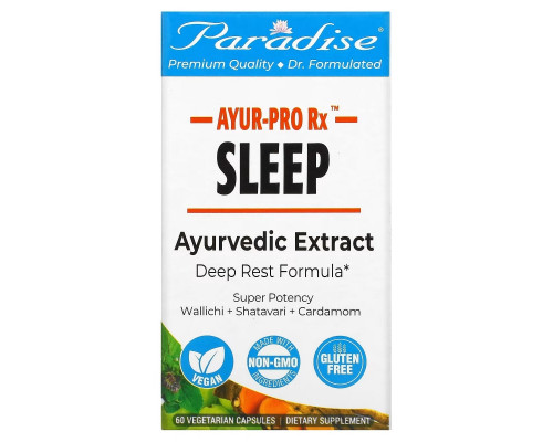 Paradise Herbs, AYUR Pro Rx, Sleep, 60 Vegetarian Capsules Paradise Herbs, AYUR Pro Rx, Sleep, 60 Vegetarian Capsules