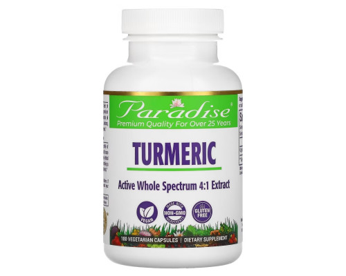 Paradise Herbs, Turmeric, 180 Vegetarian Capsules Paradise Herbs, Turmeric, 180 Vegetarian Capsules