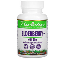 Paradise Herbs, Earth's Blend, Elderberry+ with Zinc, 60 Vegetarian Capsules