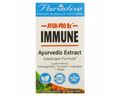 Paradise Herbs, AYUR-Pro Rx, Immune, 60 Vegetarian Capsules Paradise Herbs, AYUR-Pro Rx, Immune, 60 Vegetarian Capsules